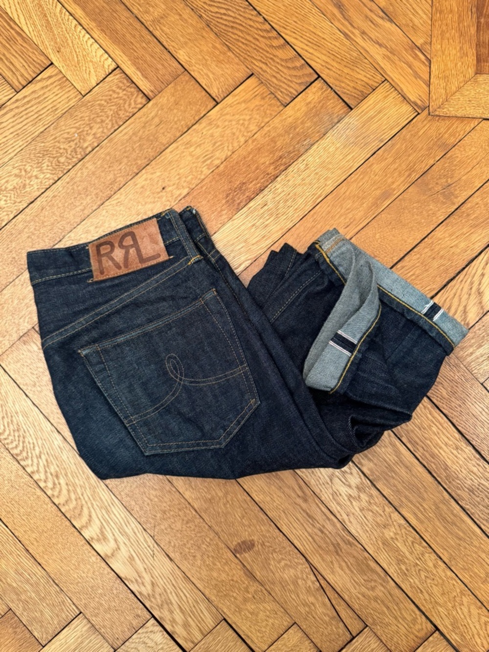 RRL Ralph Lauren 28x32 Selvedge Raw Denim Jeans Made in USA Cotton Rare